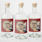 Ik Drink (om je interessanter te maken) Likeurfles Etiket (Flessen)