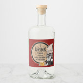 Ik Drink (om je interessanter te maken) Likeurfles Etiket (Voorkant)