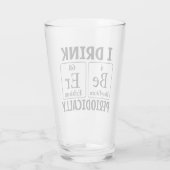 Ik Drink periodiek bierverf Drink glazen beker (Achterkant)