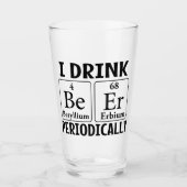 Ik Drink periodiek bierverf Drink glazen beker (Voorkant)