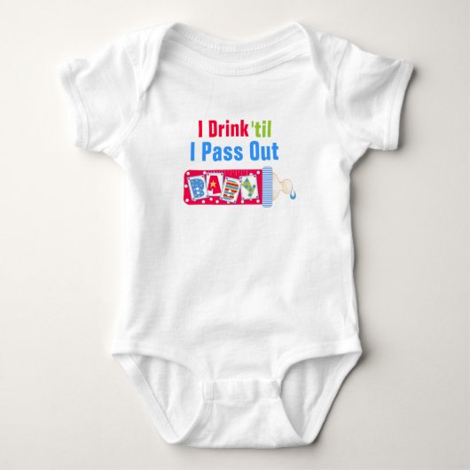 Ik Drink PoshB'Gosh Baby Romper (Voorkant)