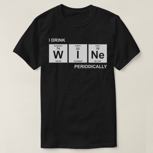 Ik drink regelmatig wijn t-shirt (Design voorkant)