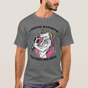 Ik drink regenboog eiwitschuddrankjes - Gym Eenhoo T-shirt