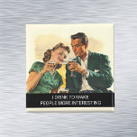 Ik Drink Sarcasme Funny Retro 50s Gezegde Magneet<br><div class="desc">Dit ontwerp is gemaakt met behulp van digitale kunst. Het kan in het gebied worden aangepast door de klik aan te passen en de naam, initialen of woorden aan te passen. U kunt de tekstkleur en de stijl ook veranderen of de tekst voor een slechts ontwerp van het afbeelding schrappen....</div>