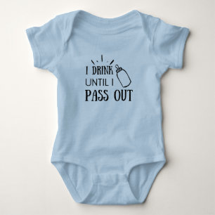 Ik drink tot ik buiten west ben Baby Bodysuit