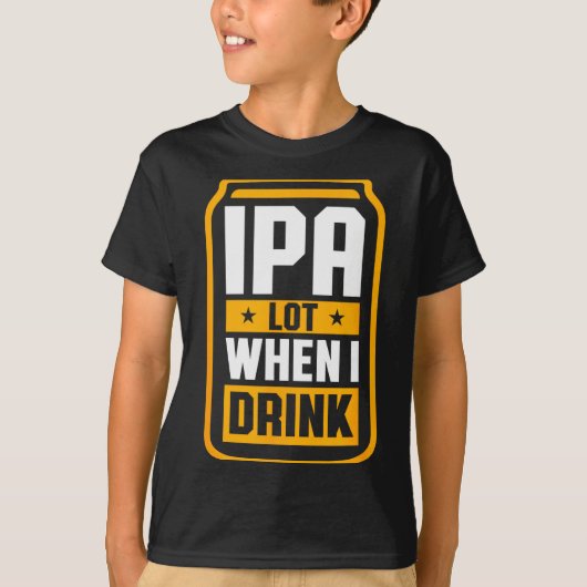 Ik drink veel als ik drink Shirt bierliefhebber St (Voorkant)