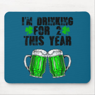 Ik drink voor 2 nieuwe papa bierliefhebber st. pat muismat
