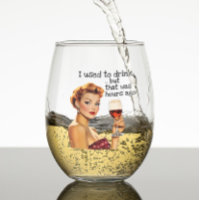 Ik Drink vroeger Sarcastic Housewife retro