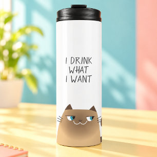 Ik Drink Wat Ik Wil Kat Thermosbeker
