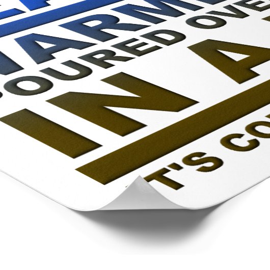 Ik Drink water Funny Poster (Hoek)