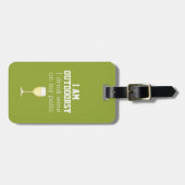 "Ik Drink wijn op mijn patio" Grappig Bagagelabel (Voorkant horizontaal)