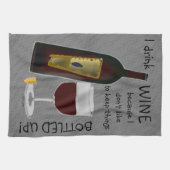 Ik Drink wijn ... Theedoek (Horizontaal)