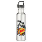 Ik drink wijn.w waterfles  (Voorkant)