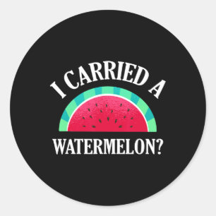 Ik droeg een watermeloen grappig dansen 1 ronde sticker
