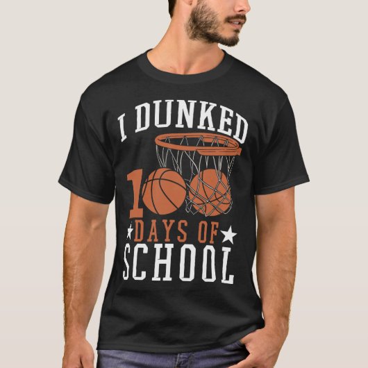 Ik dronk 100 dagen kindertuinbasketba t-shirt (Voorkant)