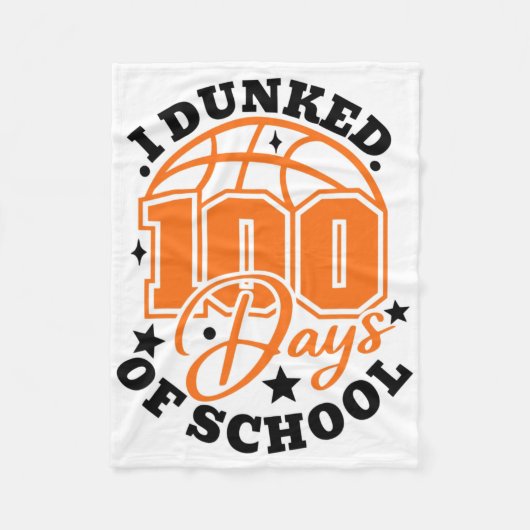 Ik dronk 100 Days of School Sketll 100th Day of S Fleece Deken (Voorkant)