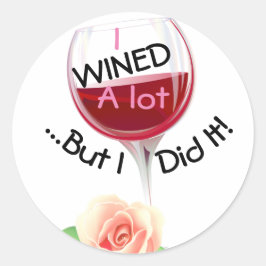 Ik dronk veel afstudeerhoedje ronde sticker