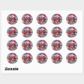 Ik droom. Christmas Ronde Sticker (Vel)