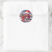 Ik droom. Christmas Ronde Sticker (Tas)