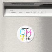 Ik droom in CMYK Magneet (Insitu (Vaatwasser))