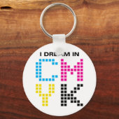 Ik droom in CMYK Sleutelhanger (Voorkant)