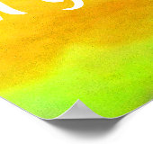 Ik droom in de gele citaat-waterverf poster (Hoek)