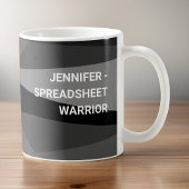 Ik droom in draaitabellen spreadsheet koffiemok