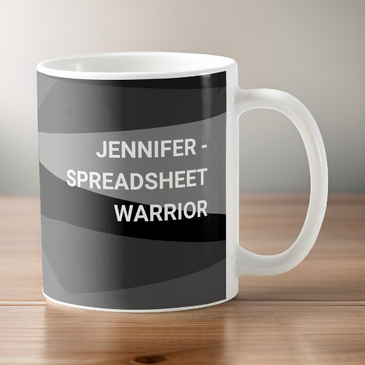 Ik droom in draaitabellen spreadsheet koffiemok