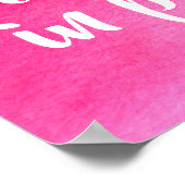 Ik droom in een roze citaat-waterverf poster (Hoek)