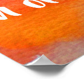 Ik droom in oranje waterverf van citaten poster (Hoek)