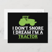 Ik droom niet dat ik een tractor ben. briefkaart (Voorkant / Achterkant)