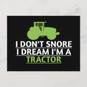 Ik droom niet dat ik een tractor ben. briefkaart (Voorkant)