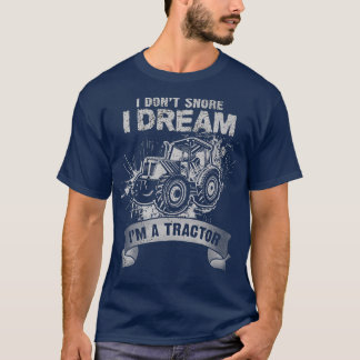 Ik droom niet dat ik een Tractor Funny Farmer D be T-shirt