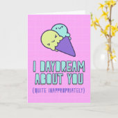 Ik droom overdag over jou (heel ongepast) kaart (Gele Bloem)