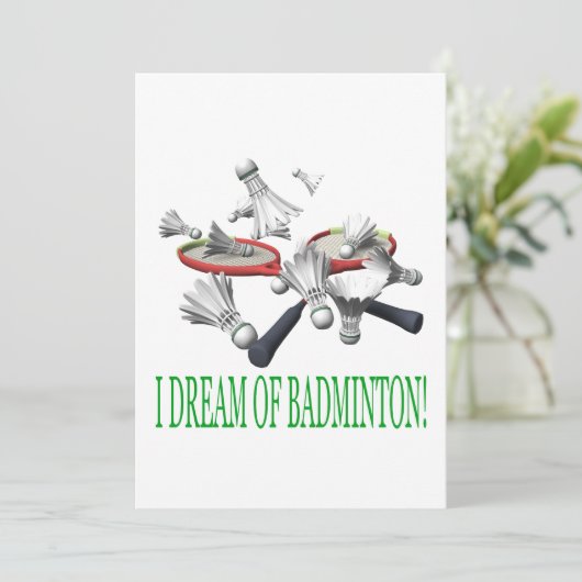 Ik droom van Badminton Kaart (Staand voorkant)