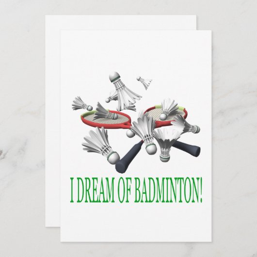 Ik droom van Badminton Kaart (Voorkant / Achterkant)