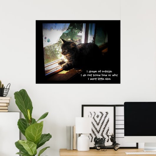 Ik droom van buitenaf. poster (Thuiskantoor)