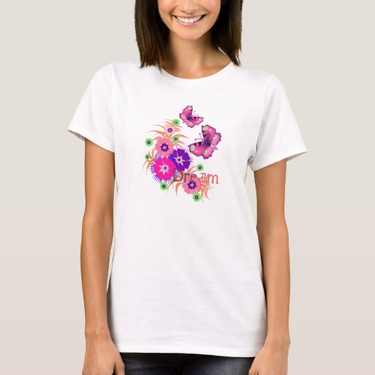 Ik droom van Butterflies T-shirt (Voorkant)