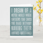 Ik droom van een betere wereld kaart (Gele Bloem)