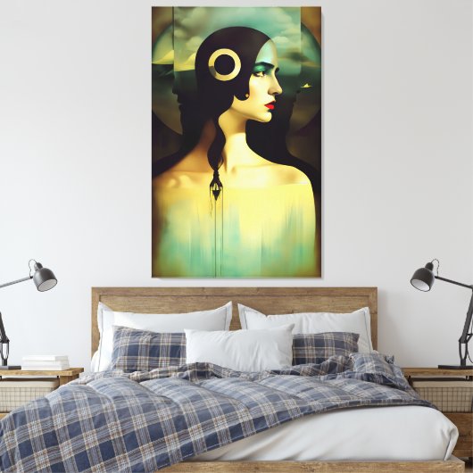 Ik droom van een dame canvas afdruk (Insitu (Slaapkamer))