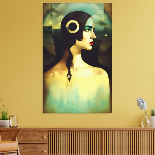 Ik droom van een dame canvas afdruk (Insitu (Woonkamer))