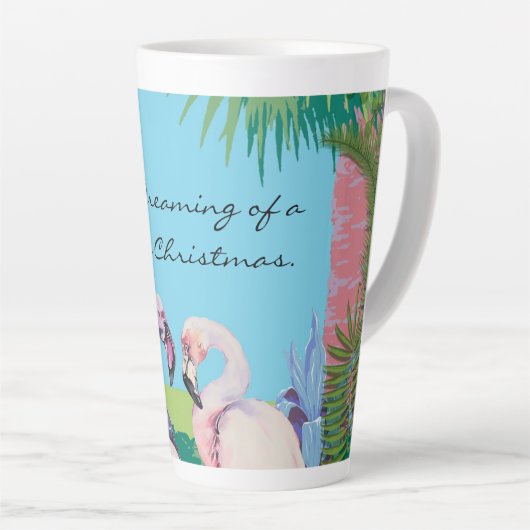 Ik droom van een Groene Kerstmis op maat Latte Mok (Rechterhoek)