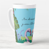 Ik droom van een Groene Kerstmis op maat Latte Mok (Linkerhoek)