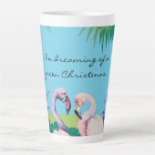 Ik droom van een Groene Kerstmis op maat Latte Mok (Voorkant)