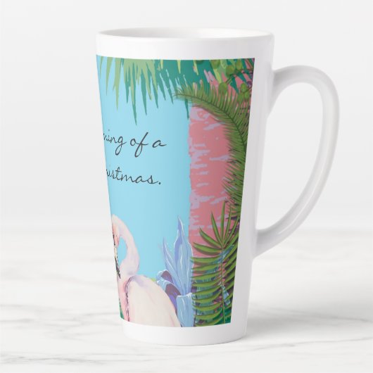 Ik droom van een Groene Kerstmis op maat Latte Mok (Rechts)