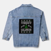 Ik droom van een nat kerstfeest denim jacket (Achterkant)