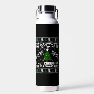 Ik droom van een nat kerstfeest waterfles