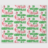Ik droom van een roze kerst cadeaupapier (Vlak)