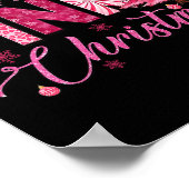 Ik droom van een roze kerst grappige roze Christus Poster (Hoek)