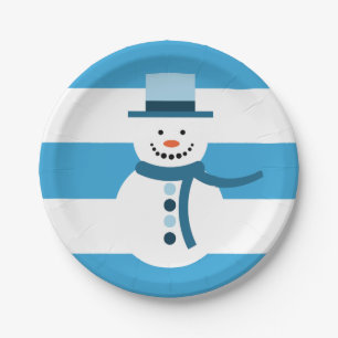 Ik droom van een White Winter Snowman Papieren Bordje